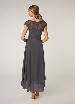 Azazie Shonda Kleider für die Brautmutter Spitze Chiffon Kleid Stahlgrau image2