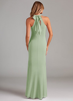 Azazie Doretta Bridesmaid Dresses Dusty Sage Mermaid Pleated Chiffon Dress image2