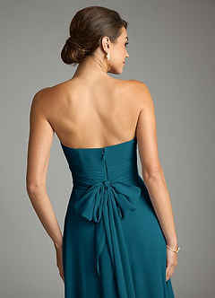 Azazie Tamira Suknie dla druhen Linia A Pofałdowany Szyfon Do ziemi Sukienka image5