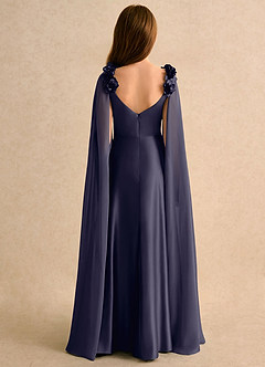Azazie Rosita Girls Formal Flower Girl Klänningar Klänning A-Line i Stretch Satin Plisserad image2