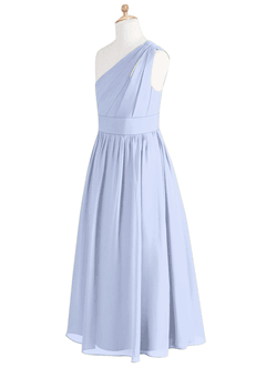 Azazie Molly Junior Ice A-Line Pleated Chiffon Dress image9