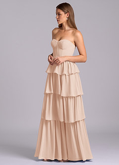 Azazie Faye Bridesmaid Dresses English Rose A-Line Sweetheart Neckline Chiffon Dress image5