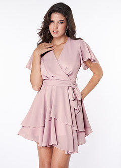 Downright Darling Blushing Pink Ruffled Short Sleeve Mini Dress image3