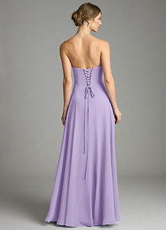 Azazie Ayla Abiti da Damigella Abito A-Line in Chiffon Scollo a Cuore Lilla image2