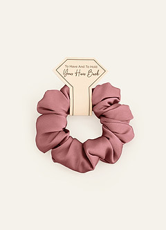 front Matching Color Six-Piece Mixed Color Bridesmaid Stretch Satin Regular Size Scrunchie Set