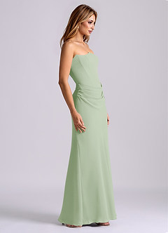 Azazie Debby Bridesmaid Dresses Dusty Sage Mermaid Strapless Chiffon Dress image5