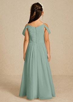 Azazie Chelle Final Sale Agave A-Line Pleated Chiffon Dress image2