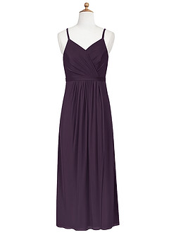 Azazie Luxy Junior Plum Pleated Mesh Dress image6