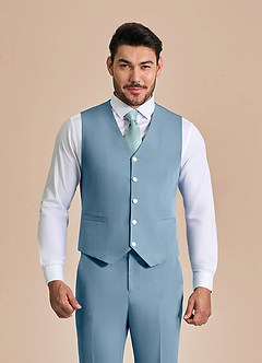 front James Azul Claro Chaleco de traje