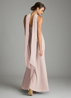 Azazie Saylor Brudtärnklänningar Klä av Sjöjungfru i Chiffong Axelbandslös Rosenblad image9