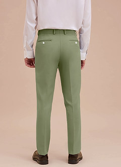 front Ethan Pistasch Raffinerade vävda klänningsbyxor