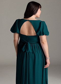 Azazie Madisynn Robes de demoiselle d'honneur de maternité Robe Arc Longueur ras du sol Mousseline de soie image10