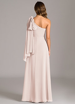 Azazie Tella Bridesmaid Dresses Rose Petal A-Line One Shoulder Chiffon Dress image7