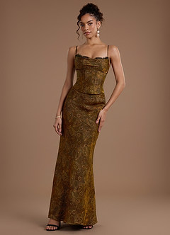 Robe Longue Mocha Paisley Reya image1