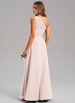 Azazie Phaedra Bridesmaid Dresses Rose Petal A-Line One Shoulder Chiffon Dress image7