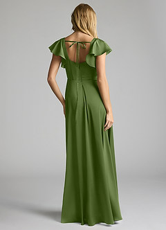 Azazie Bondi Bridesmaid Dresses Juniper A-Line Bow Stretch Satin Dress image4