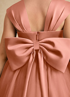 Azazie Chickadee Flower Girl Dresses MAI TAI Ball-Gown Sweetheart Neckline Matte Satin Dress image6