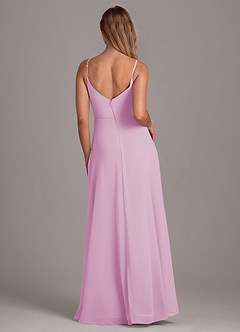 Azazie Amina Bridesmaid Dresses Candy Pink A-Line Chiffon Dress image2