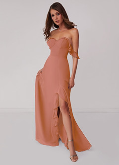 Barbie ♥ Azazie Jurken voor bruidsmeisjes Converteerbaar Jurk van Chiffon met A-Lijn Off the Shoulder Meer Gesneden image1