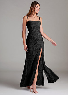 Denisa Black Maxi Dress | Azazie UK