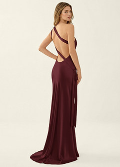 Persephone Wein Satin-Abendkleid image4