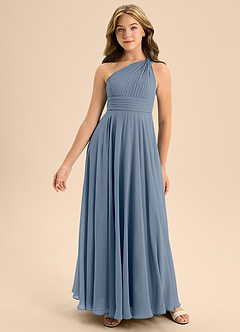 Azazie Charlize Junior Twilight A-Line Pleated Chiffon Dress image3