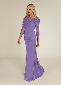 Azazie Alisondra Mother of the Bride Dresses Tahiti Sheath Scoop Lace Lace Dress image3