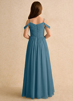 Azazie Chelo Girls Formal Flower Girl Klänningar Klä A-Linje i Chiffong Plisserad image2