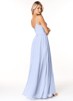 Azazie Lisbon Bridesmaid Dresses Ice A-Line Sweetheart Neckline Chiffon Dress image2