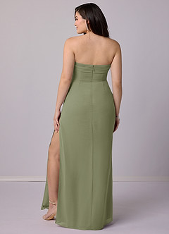Barbie ♥ Azazie Bridesmaid Dresses Pistachio Sheath Strapless Chiffon Convertible Dress image9
