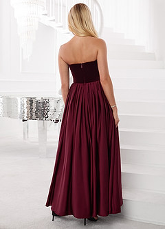 Barbie™ ❤ AZAZIE 4011 Strapless Velvet and Stretch Satin A-Line Dress image2