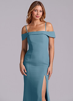 Azazie Luciana Robes de demoiselle d'honneur Robe Fourreau Convertible en Mousseline de soie Épaule décolletée Bermude image7