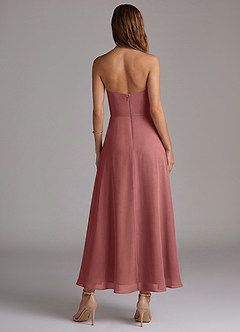 Azazie Wren Vestidos de madrinha de casamento Vestido Ametista de Chiffon de Linha A com Sem alças image4