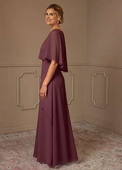 Azazie Bowie Mother of the Bride Dresses Sangria A-Line Chiffon Dress image4