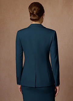 front Kennedy Dark Navy Refined Weave Performance Dress