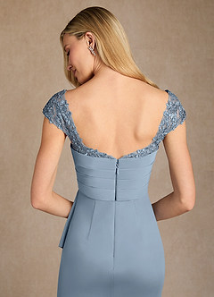 Azazie Belfast Kleider für die Brautmutter Etui Spitze Gittergewebe Kleid Staubblau image6