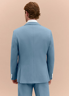 front James Light Blue Structured Stretch 3-piece suit
