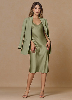 front Rowan Pistacchio Completo 2 pezzi con trama raffinata