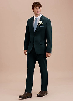 front Ethan Navy Blue Refined Weave Suit