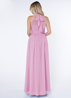 Azazie Iman Bridesmaid Dresses Candy Pink A-Line A-Line Ruched Chiffon Dress image2