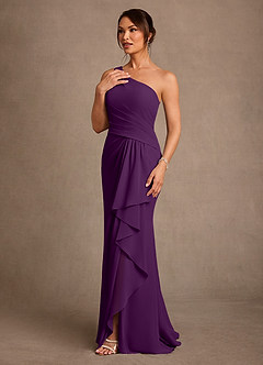 Azazie Floy Suknie dla Matki Panny Młodej Osłona Jedno ramię Szyfon Długość podłogi Sukienka image2