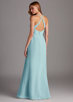 Azazie Manila 신부 들러리 드레스 쉬스 쉬폰 바닥 길이 드레스 image2