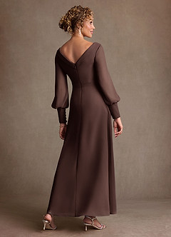 Azazie Paterson Klänningar till brudens mor Klä A-Line i Chiffong Plisserad Ganache image2