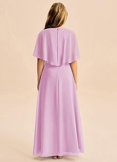 Azazie Maris Junior Linia A Szyfon Długość podłogi Młodsza druhna Sukienka image2