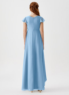 Azazie Breanne Junior Jurk van Chiffon met A-Lijn Poederblauw image5