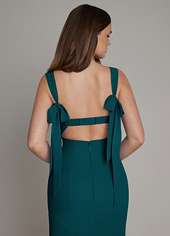 Azazie Carlotta Bridesmaid Dresses Pine Mermaid Sweetheart Neckline Chiffon Dress image2
