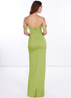 Azazie Mila Final Sale Agave Sheath Sweetheart Neckline Stretch Satin Convertible Dress image2