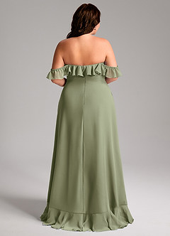 Azazie Lyra Bridesmaid Dresses Pistachio A-Line Chiffon Convertible Dress image12