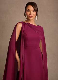 Azazie Liddie Abiti per la Madre della Sposa Abito A-Line in Chiffon Plissettato Borgogna image6