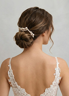 front Zestaw grzebieni do włosów Pearl Gold